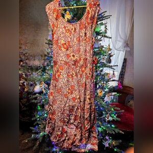Knox Rose Floral Maxi Dress - Orange and Purple